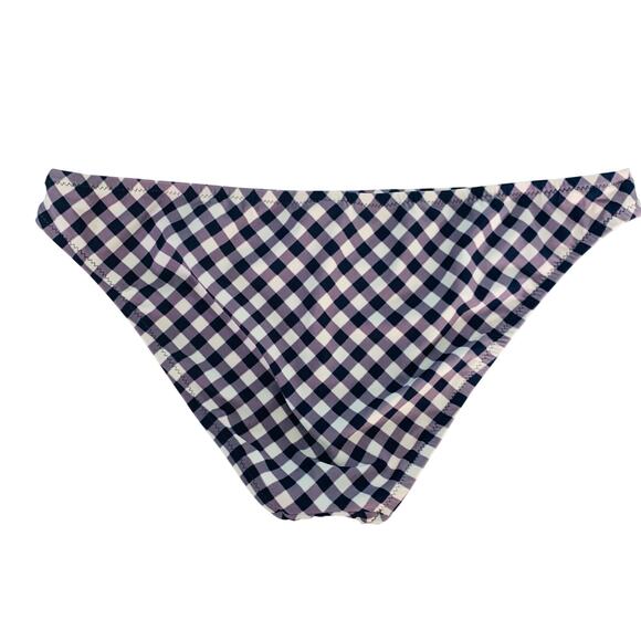 J. Crew Navy Gingham Bikini Bottoms Size Medium - Picture 2 of 4